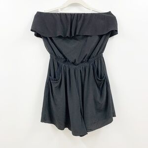 Wilfred 100% Silk Black Strapless Short Romper Sz S